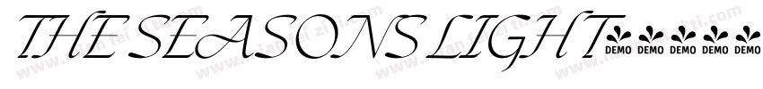 THE SEASONS LIGHT字体转换